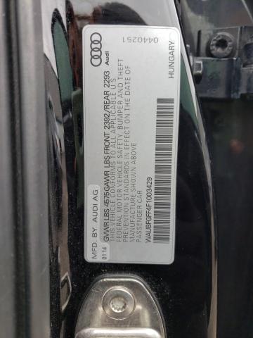 2015 AUDI A3 QUATTRO WAUBFGFF4F1003429