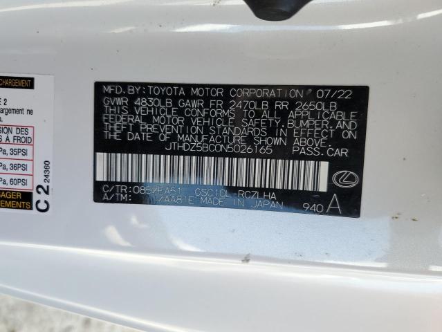 2022 LEXUS RC 350 BAS - JTHDZ5BC0N5026165