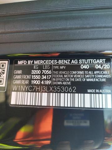 VIN W1NYC7HJ3LX353062 2020 Mercedes-Benz G-Class, 6... no.14