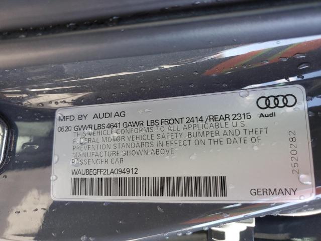 2020 AUDI A3 S-LINE - WAUBEGFF2LA094912