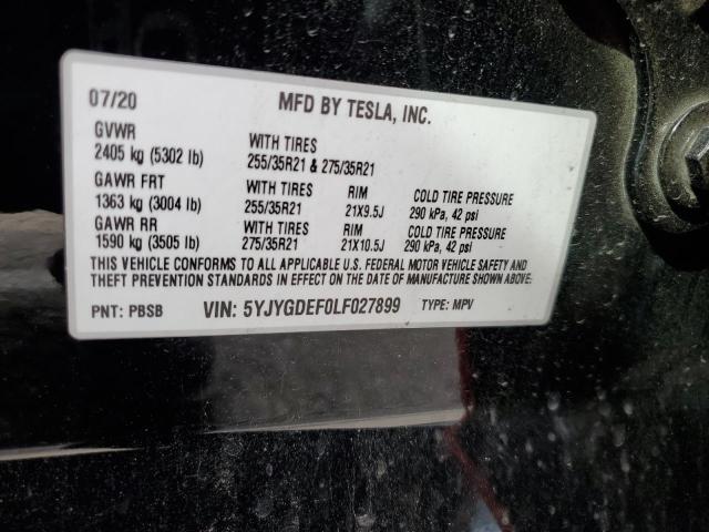 5YJYGDEF0LF027899 Tesla Model Y