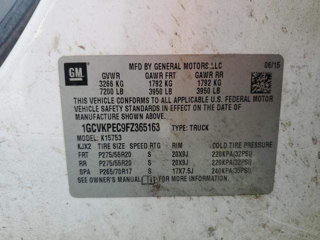 2015 CHEVROLET SLVRD 1500 1GCVKPEC9FZ365163