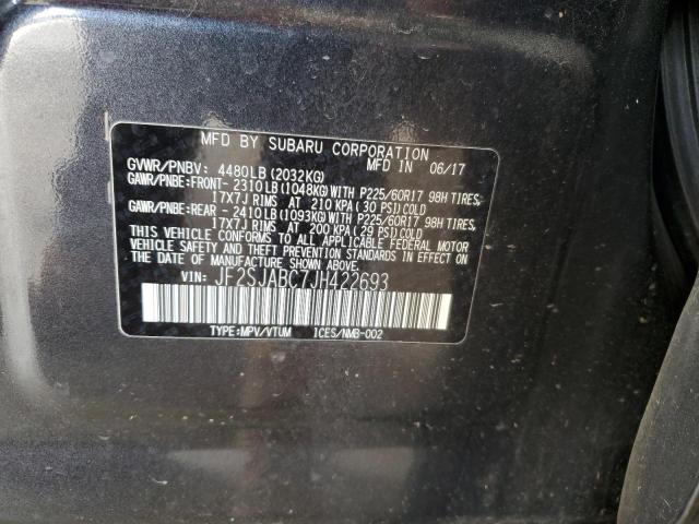 2018 SUBARU FORESTER 2 - JF2SJABC7JH422693
