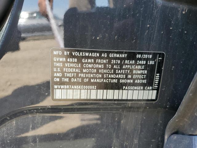 2019 VOLKSWAGEN ARTEON SE - WVWBR7AN5KE000552