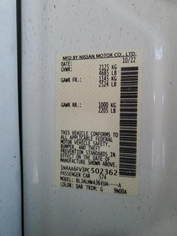 1N4AA6FV3PC502362 Nissan Maxima Platinum