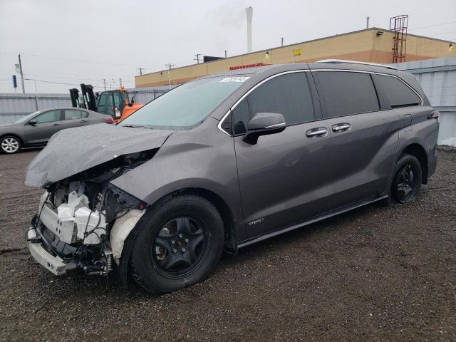 Salvage cars for sale at Bowmanville, ON auction: 2021 Toyota Sienna LE