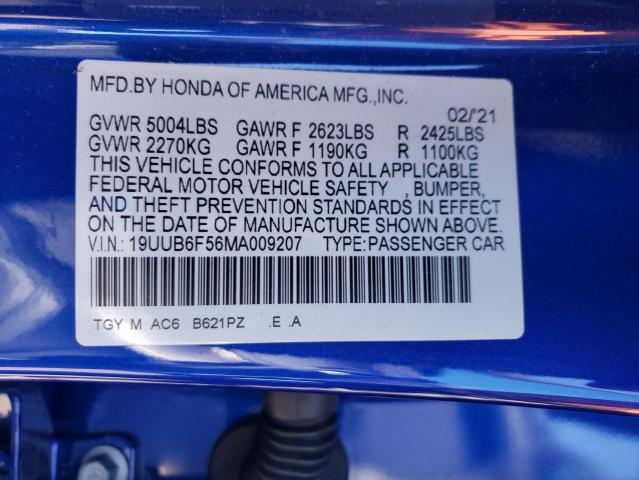 2021 ACURA TLX TECH A - 19UUB6F56MA009207