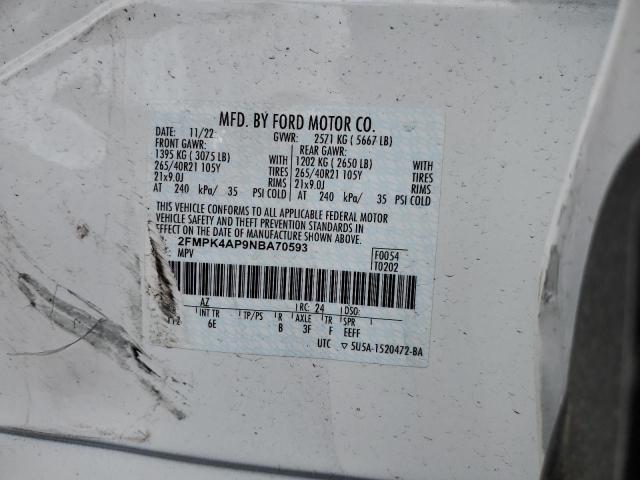 2022 FORD EDGE ST - 2FMPK4AP9NBA70593