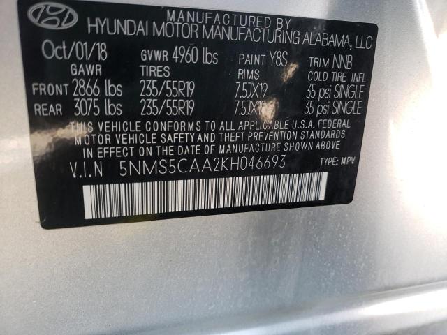 2019 HYUNDAI SANTA FE L - 5NMS5CAA2KH046693