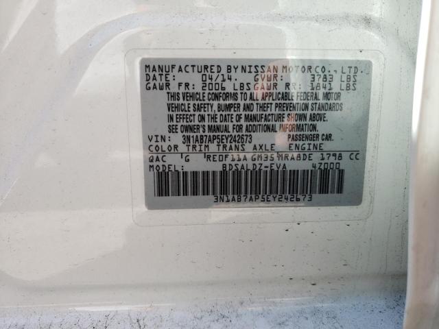 3N1AB7AP5EY242673 Nissan SENTRA S