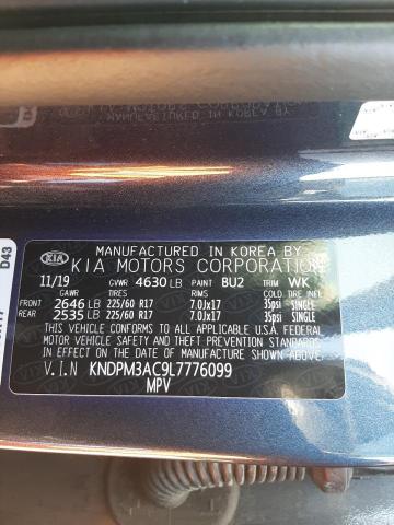 KNDPM3AC9L7776099 KIA Sportage Lx