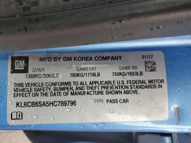 2017 CHEVROLET SPARK KL8CB6SA5HC789796