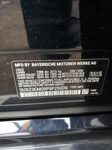 2023 BMW X7 XDRIVE4 - 5UX23EM09P9P25009