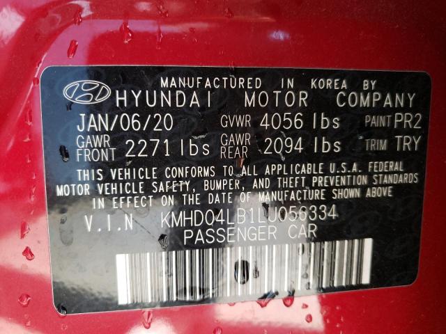 2020 HYUNDAI ELANTRA SP - KMHD04LB1LU056334