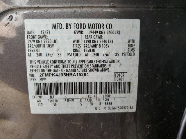 2FMPK4J95NBA15284 2022 FORD EDGE, photo no. 13