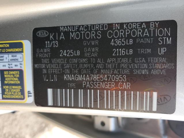 KNAGM4A78E5470953 KIA Optima Lx