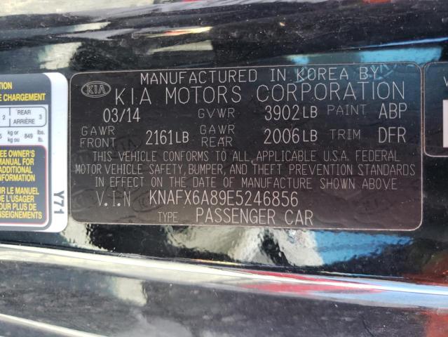 KNAFX6A89E5246856 KIA FORTE EX