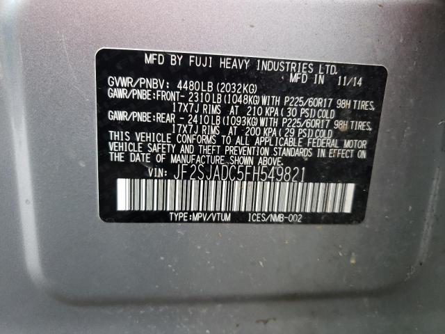 JF2SJADC5FH549821 Subaru Forester 2.5i Premium