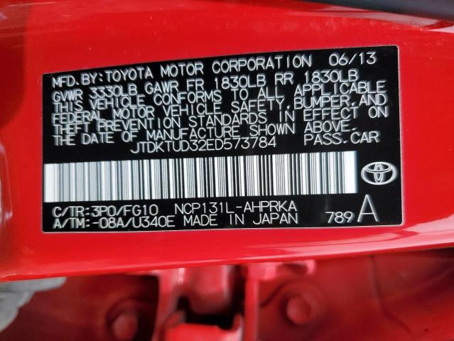 JTDKTUD32ED573784 Toyota Yaris