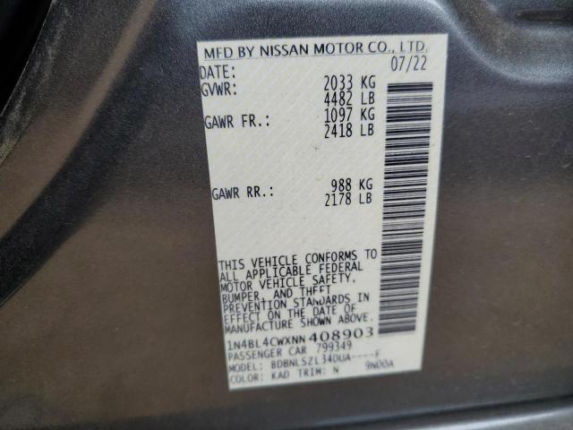 1N4BL4CWXNN408903 Nissan ALTIMA SR