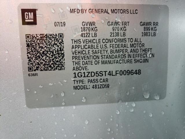 2020 CHEVROLET MALIBU LT 1G1ZD5ST4LF009648