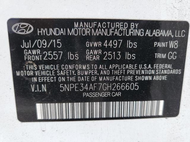 2016 HYUNDAI SONATA SPO - 5NPE34AF7GH266605