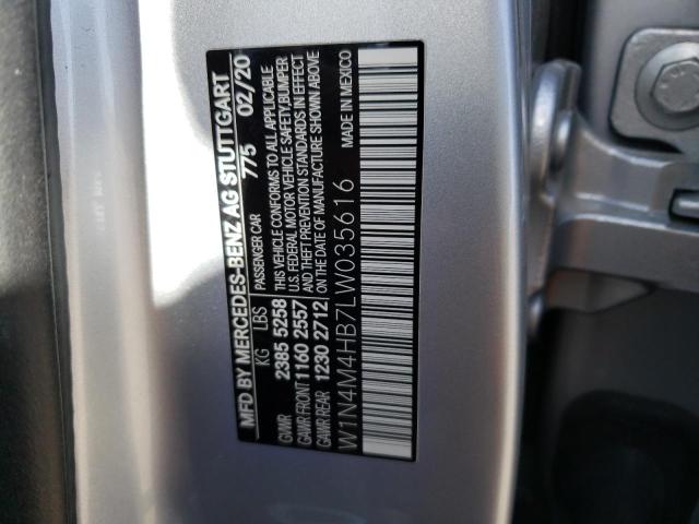 W1N4M4HB7LW035616 Mercedes-Benz Glb 250 4matic