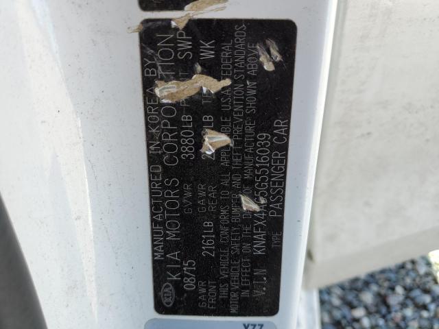 KNAFX4A65G5516039 KIA FORTE LX