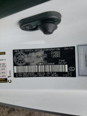 2016 LEXUS RC 350 - JTHSE5BC9G5006664