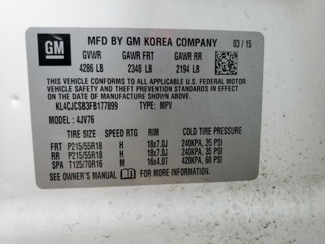 KL4CJCSB3FB177899 Buick Encore