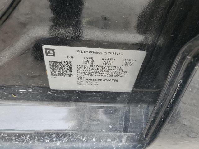 2019 CHEVROLET SONIC LT - 1G1JD5SB9K4140766