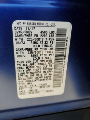 JN8AT2MT3JW458534 Nissan ROGUE S