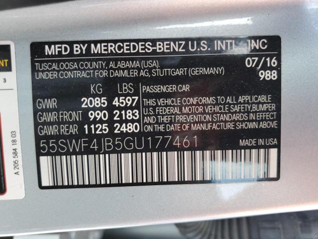 55SWF4JB5GU177461 Mercedes-Benz C 300