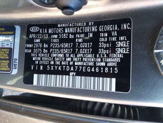 5XYKTDA77EG461815 KIA SORENTO LX