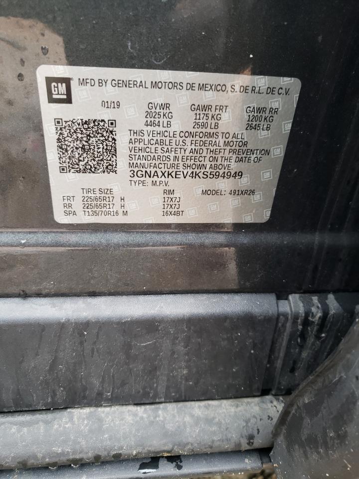 3GNAXKEV4KS594949 CHEVROLET EQUINOX 2019