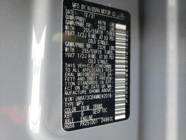 JN8AT3CB4MW242016 Nissan Rogue Sl