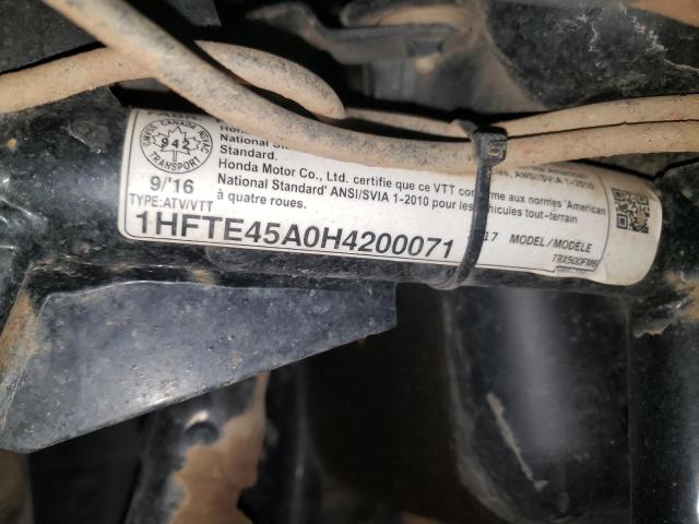2017 HONDA TRX500 FM 1HFTE45A0H4200071