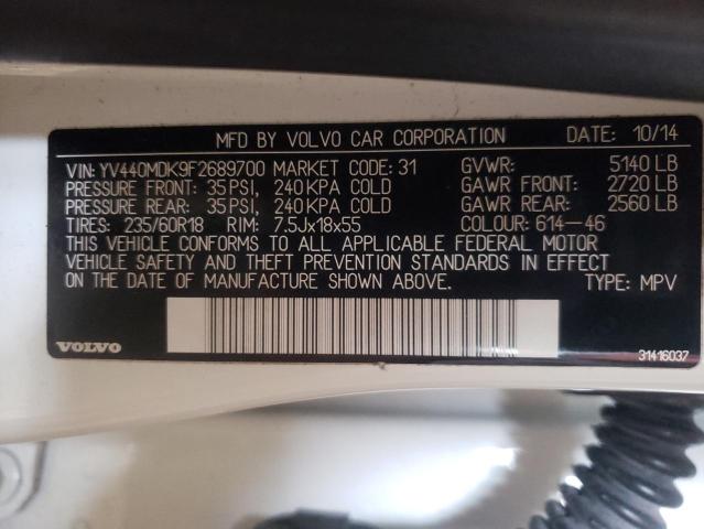 2015 VOLVO XC60 T5 PR - YV440MDK9F2689700