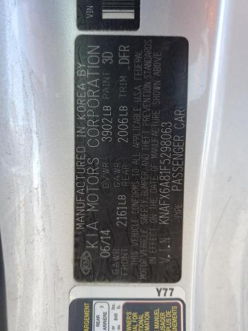 KNAFX6A81F5298063 KIA FORTE EX