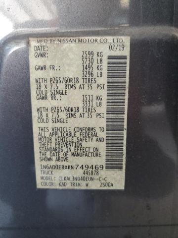 2019 NISSAN FRONTIER S - 1N6AD0ERXKN749469