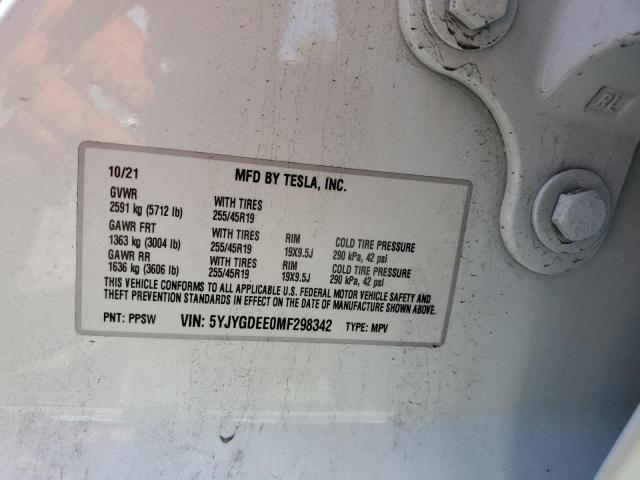 5YJYGDEE0MF298342 Tesla Model Y