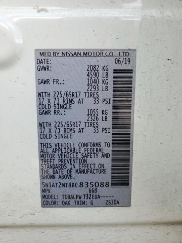 5N1AT2MT4KC835088 Nissan ROGUE S