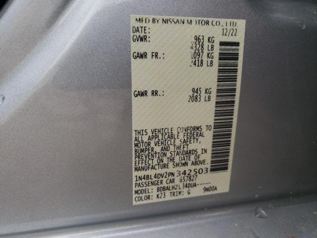 2023 NISSAN ALTIMA SV - 1N4BL4DV2PN342503