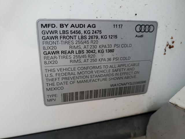 2018 AUDI Q5 PRESTIG - WA1CNAFY3J2086986