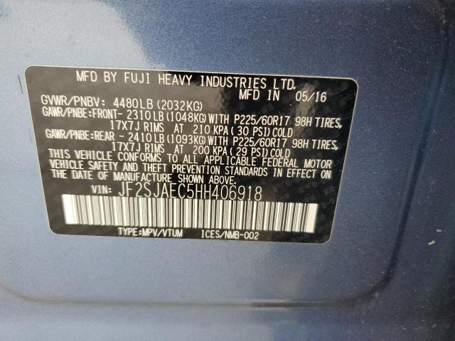 2017 SUBARU FORESTER 2 - JF2SJAEC5HH406918