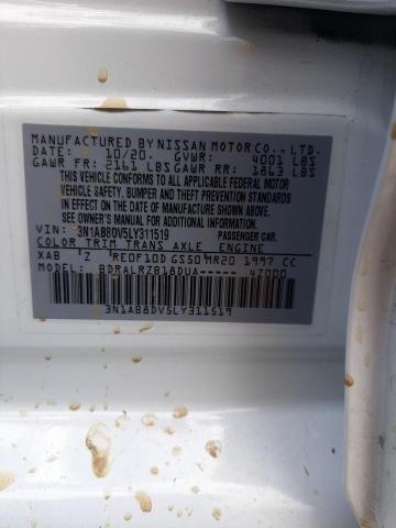 3N1AB8DV5LY311519 Nissan SENTRA SR
