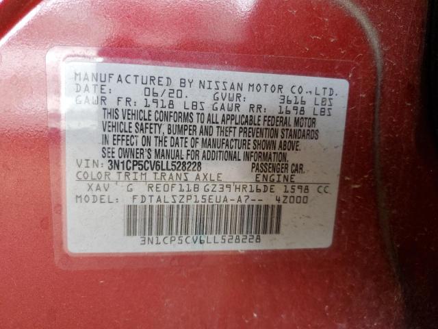 3N1CP5CV6LL528228 Nissan KICKS SV