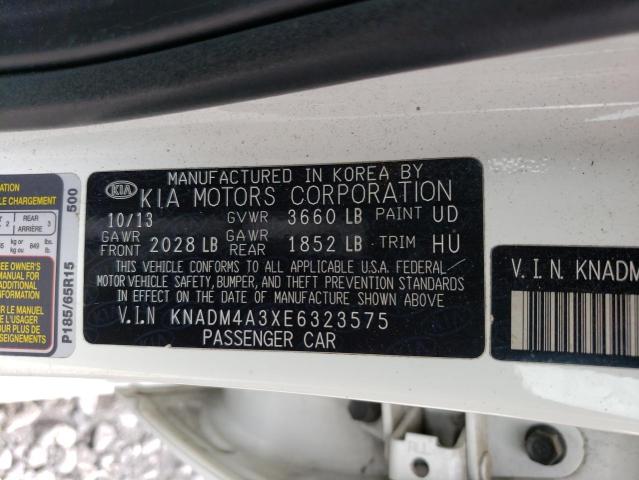 KNADM4A3XE6323575 KIA RIO LX