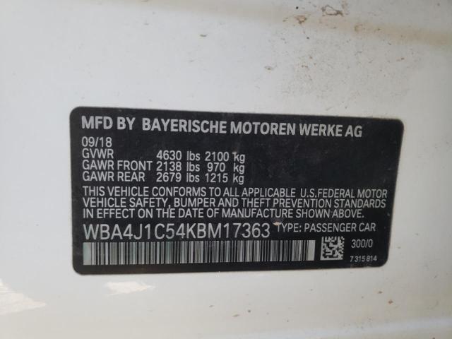 WBA4J1C54KBM17363 BMW 430i Gran Coupe
