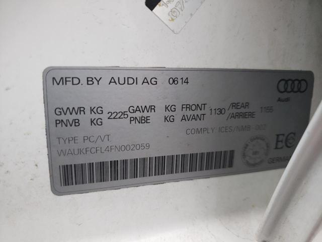 2015 AUDI A4 PRESTIG - WAUKFCFL4FN002059
